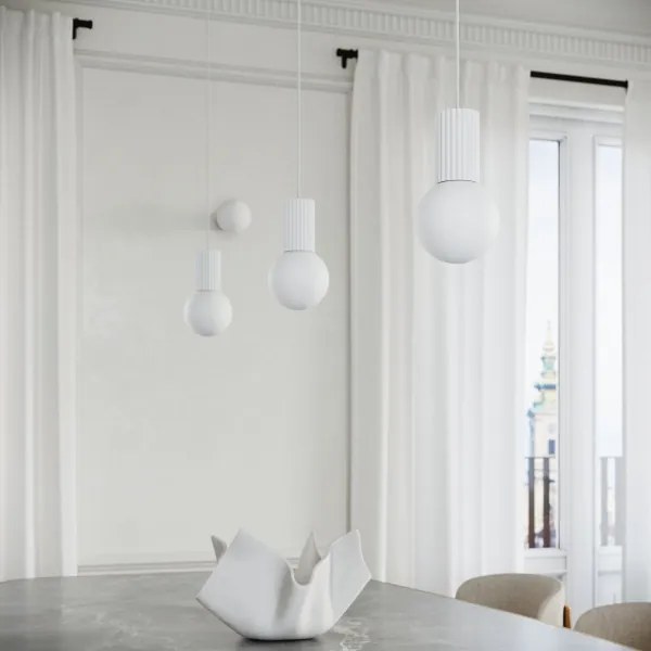 Sollux SL.1709 - Lampadario a sospensione con filo HALO 1xG9/8W/230V diametro 12 cm bianco