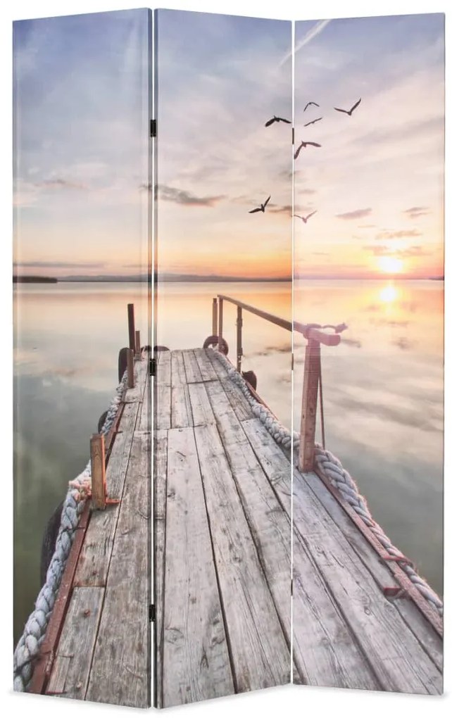 Paravento Pieghevole 120x170 Cm Stampa Lago /