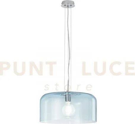 Lampadario a sospensione gibus turchese 1 luce attacco e27 40x40x15...