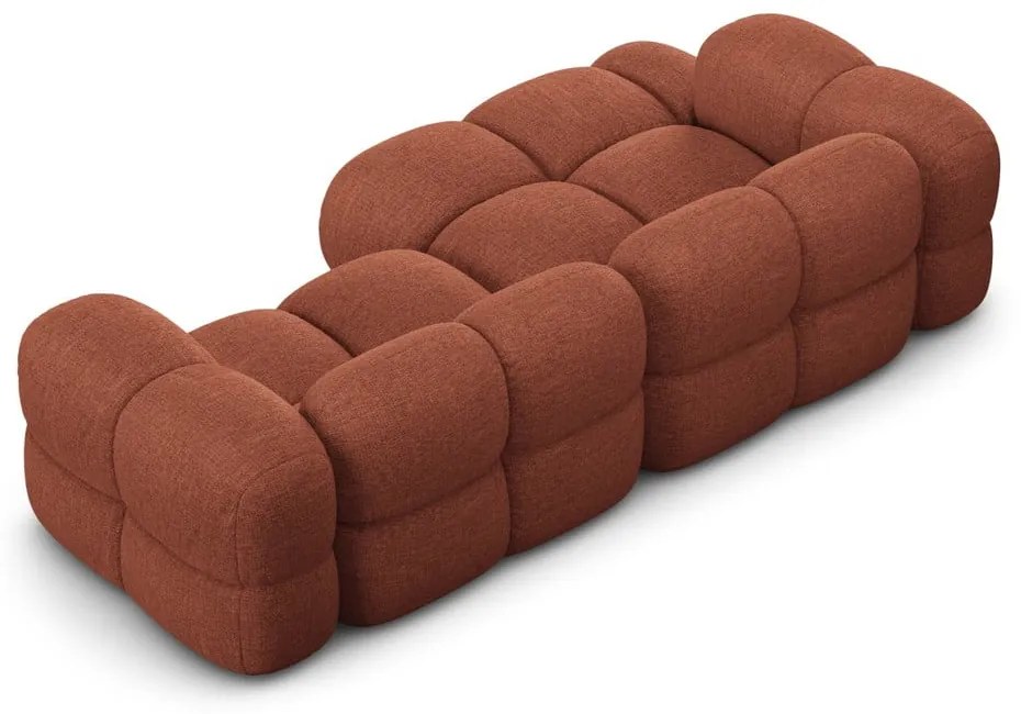 Divano angolare color mattone (con penisola a sinistra/con chaise lounge) Loretto – Cosmopolitan Design