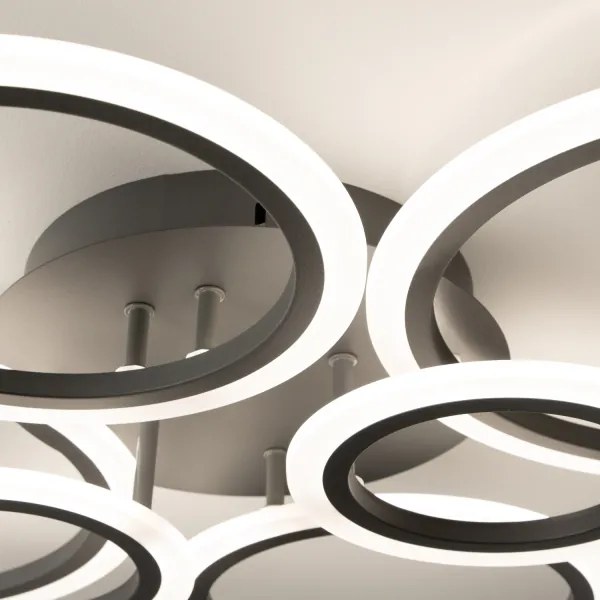 Brilagi - Lampadario a plafone LED dimmerabile ORBITS LED/85W/230V 3000-6500K antracite + +TC