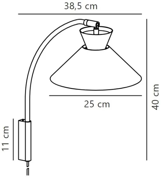 Nordlux - Applique DIAL 1xE27/40W/230V grigio
