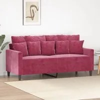 Divano a 2 Posti Rosso Vino 140 cm in Vellutocod mxl 85540