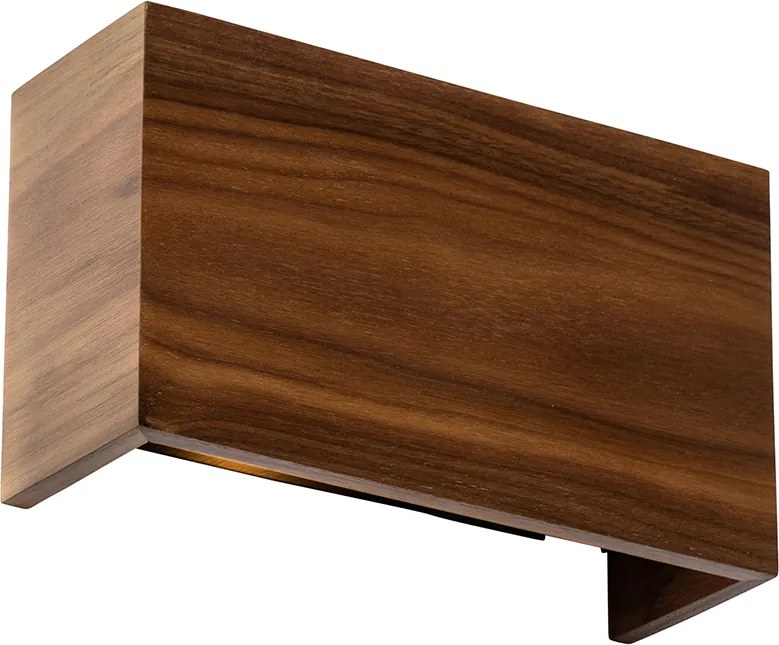 Lampada da parete intelligente in legno di noce 24 cm con Wi-Fi G9 - Otan