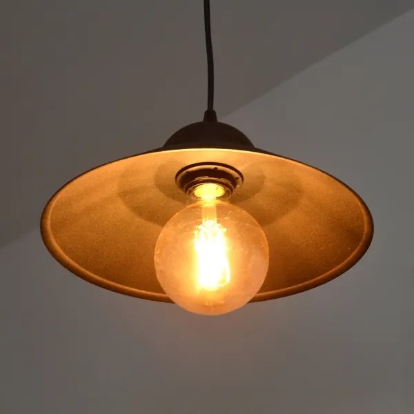 Lampadario a sospensione con filo SORAPIS 1xE27/15W/230V nero