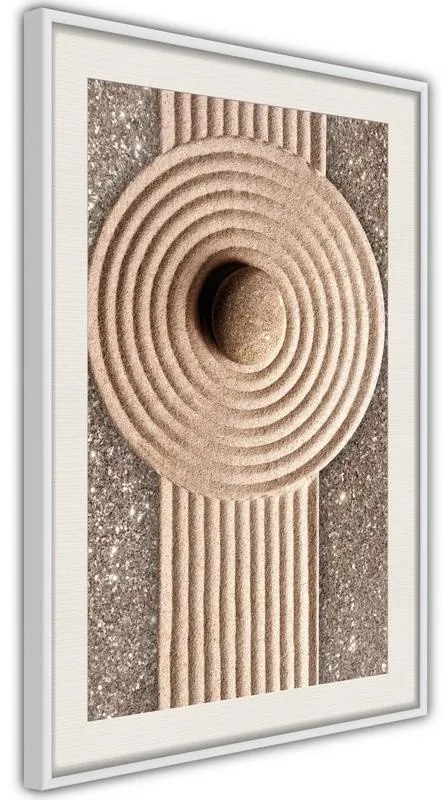 Poster  Sandy Roundabout  Cornice Quadri Cornice d'oro con passe-partout, Larghezza x Altezza Home decor 20x30