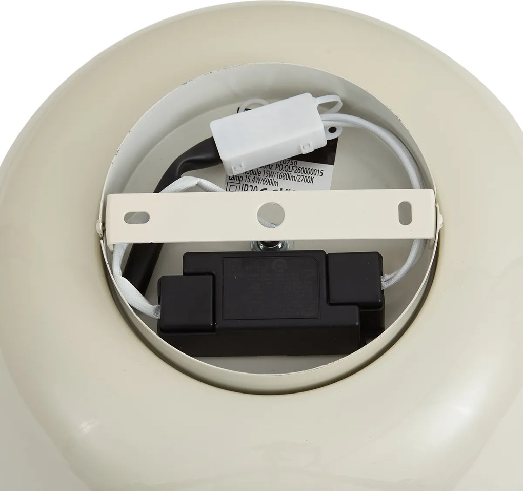Plafoniera retrò beige con interno bianco e LED dimmerabile a 3 fasi - Vera