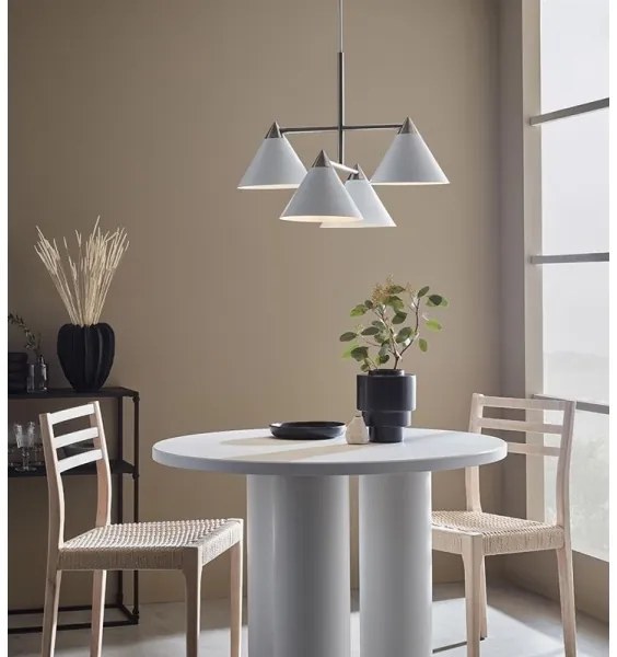 Markslöjd 108077 - Lampadario su filo KLINT 4xE14/40W/230V bianco