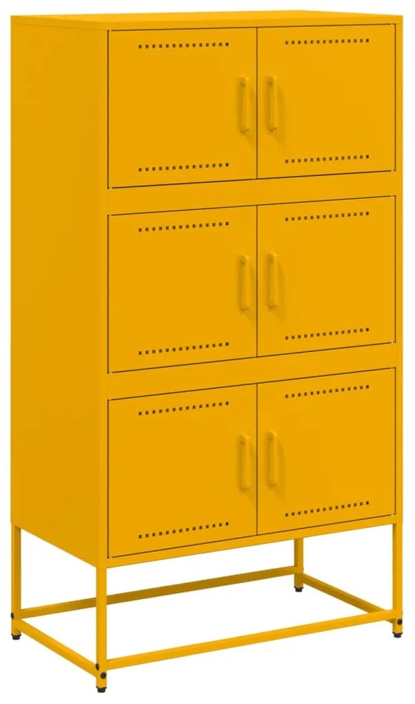 Credenza giallo senape 68,5x38,5x123,5 cm in acciaio