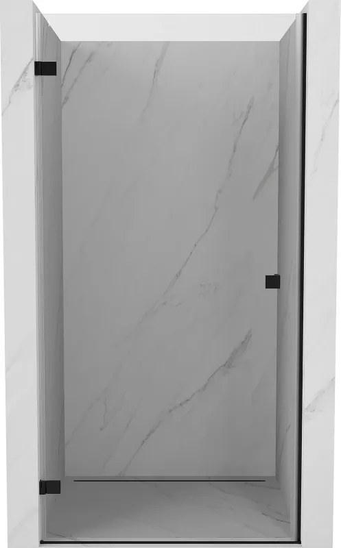 Mexen Lunar-B porta doccia a battente sinistra 100 cm, trasparente, nero - 832-100-000-70-00-L