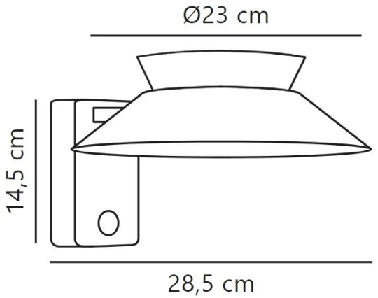 Nordlux - Lampada da parete solare a LED con sensore JUSTINA LED/5W/3,7V IP44