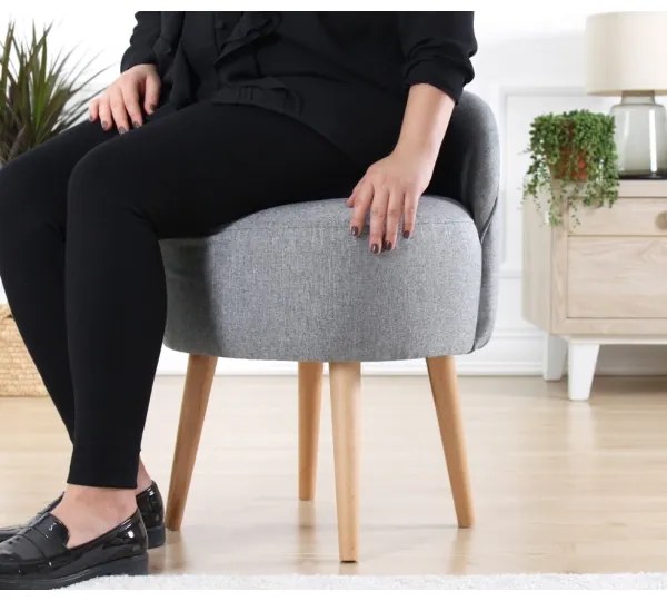 Poltroncina per bambini NIKI Ø 46 cm grigia