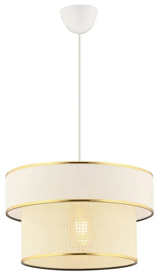 Lampadario a cavo ERO 1xE27/60W/230V crema/oro