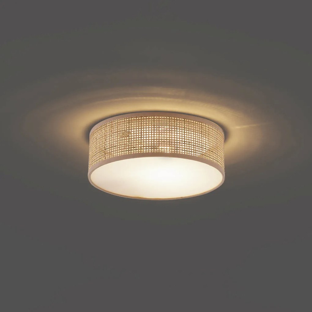 Lampada da soffitto in rattan orientale 30 cm - Trammy