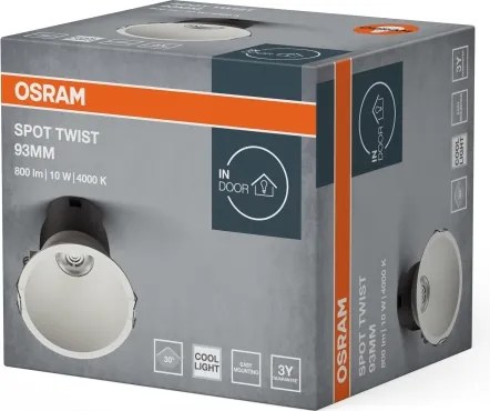 Osram - Faretto da incasso LED SPOT TWIST LED/10W/230V 4000K Ø 9,3 cm bianco
