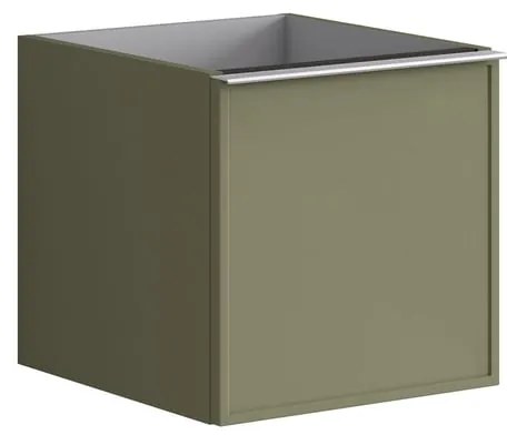 Struttura semi colonna da bagno Pixel2 cassetti laccato opaco verde salvia L 40 x H 40 x P 45.5 cm