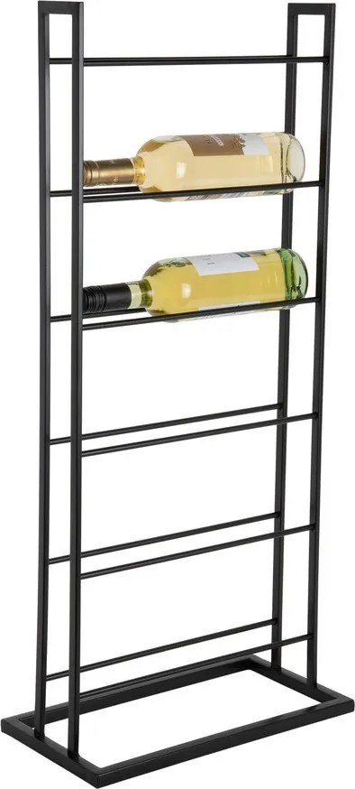 Portabottiglie nero in metallo numero di bottiglie 5 38x84,5x20 cm Single Floor – PT LIVING