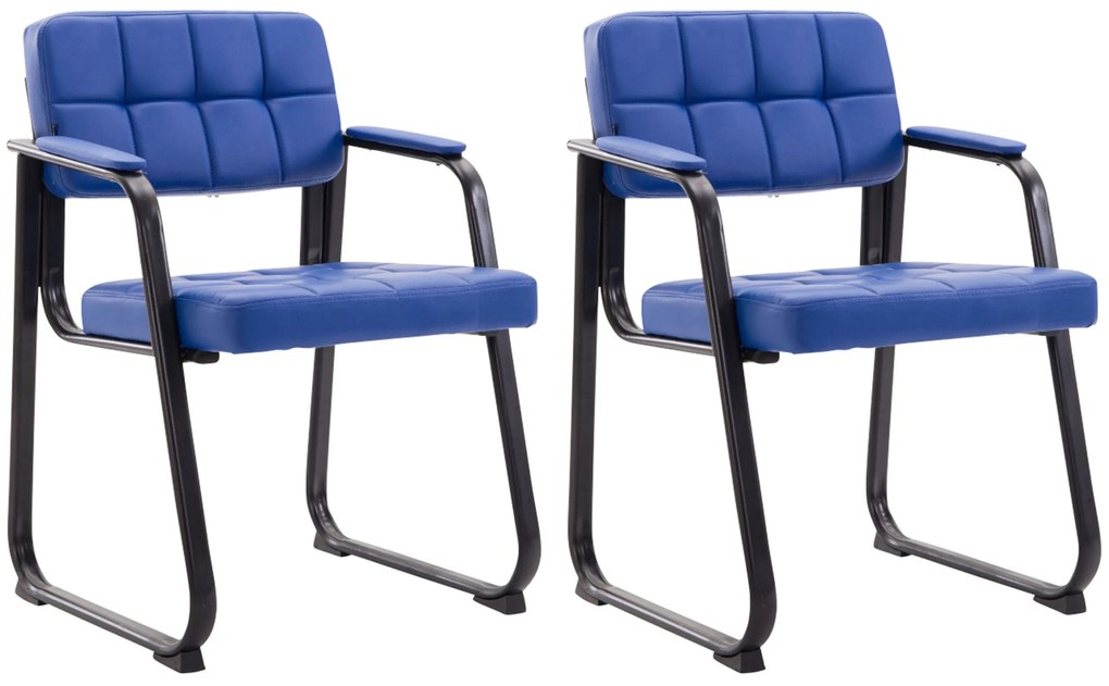 Set Di Sedie Per Visitatori Canada B İn Ecopelle - Stile, Comfort E Eleganza! / Blau