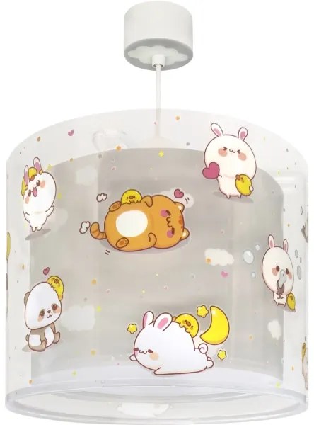 Dalber 41762E - Lampadario per cameretta KAWAII FRIENDS 1xE27/15W/230V grigio