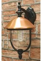 Lampada Lanterna da Parete 60W Bauer Copper Nero e Rame