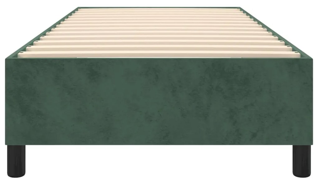 Giroletto a molle verde scuro 80x200 cm in velluto