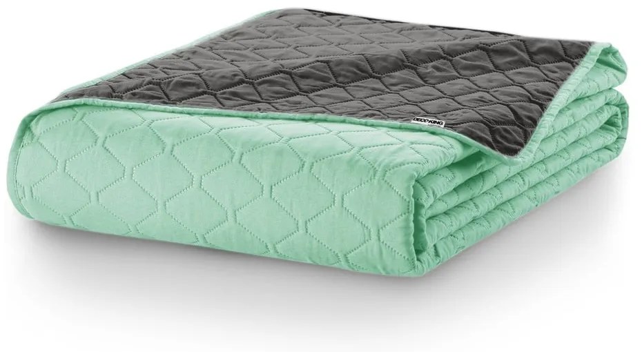 Copriletto in microfibra verde, 200 x 220 cm Axel - DecoKing