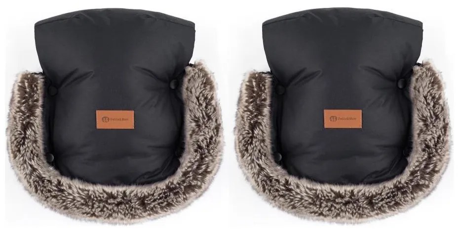 PETITE&MARS - Manicotto per passeggino FURRY Forever Black