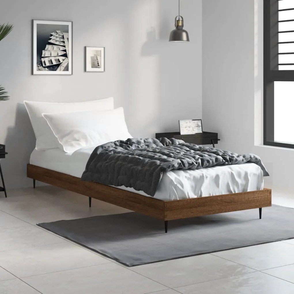 Giroletto Senza Materasso Rovere Marrone 75x190cm İn Truciolato /