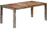 Tavolo da Pranzo Grigio 180x90x76 cm Legno Massello di Sheesham