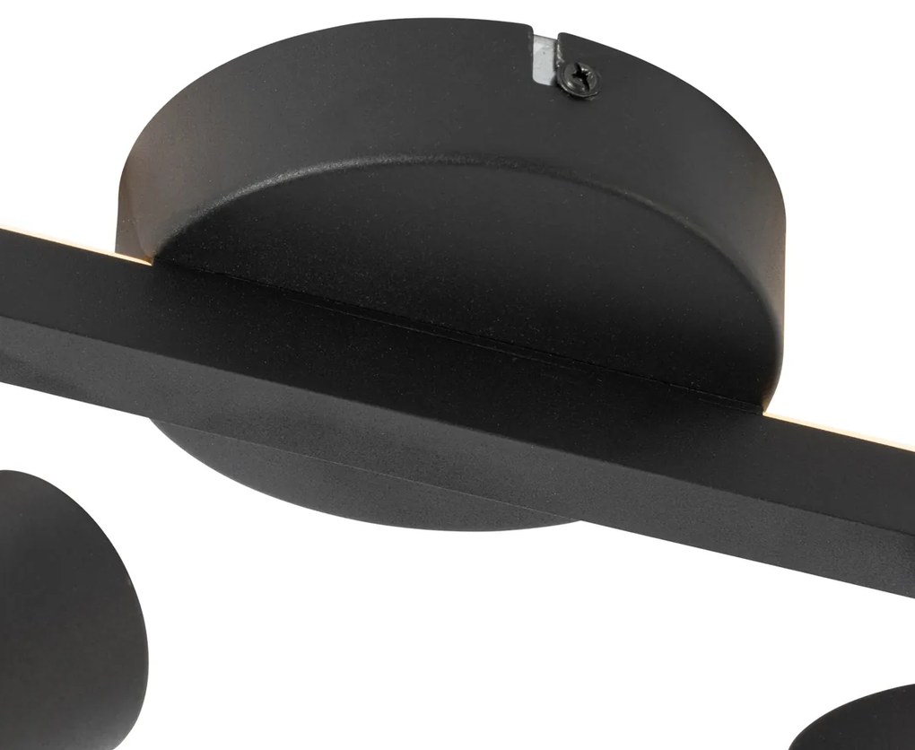 Faretto da soffitto nero GU10 50mm 2-luci con retroilluminazione - Back Up