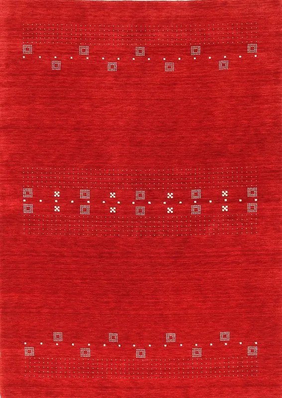 Loribaft Tappeto 170 x 240 Rosso (Indian) Realizzato A Mano