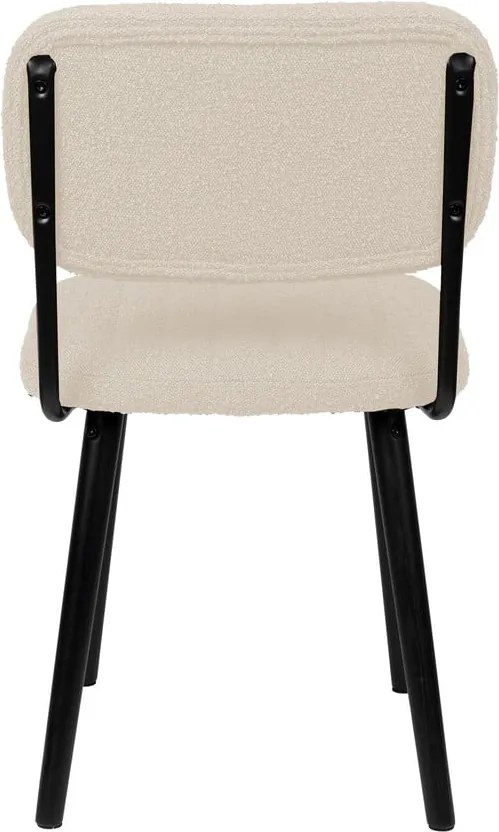 Sedia da pranzo color crema Jake – White Label