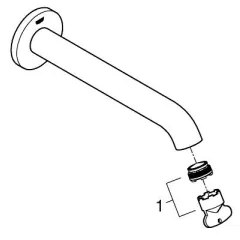 GROHE 13449001 - ESSENCE 221 mm Bath Waste, Polished cromo