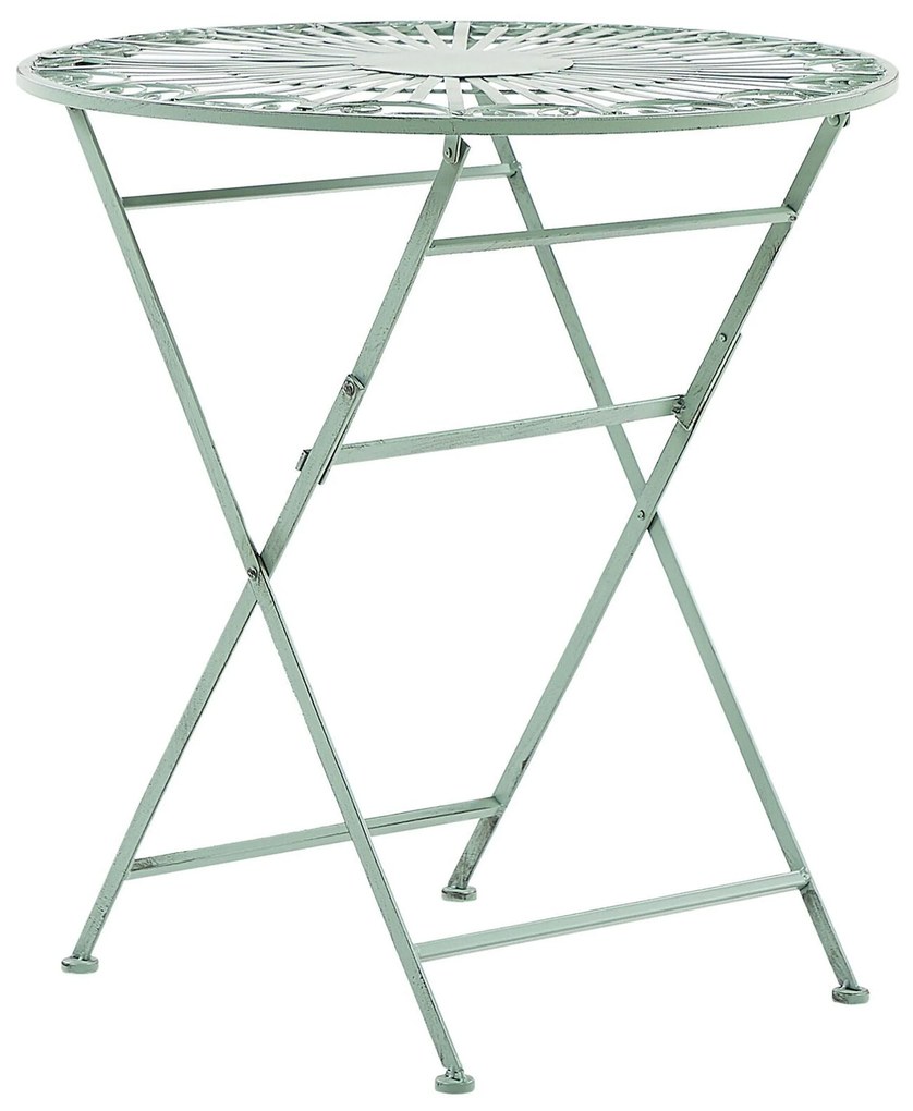 Set da balcone con 2 sedie ed un tavolo pieghevoli in metallo verde TRENTO Beliani