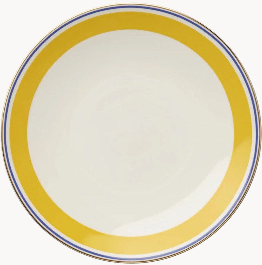 Set di 6 piatti da colazione in Fine Bone China Capri