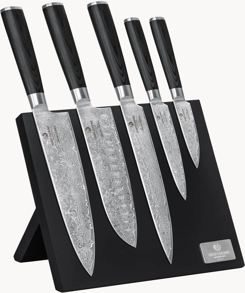 Set di coltelli in acciaio damascato con ceppo magnetico Limited Edition, set da 6