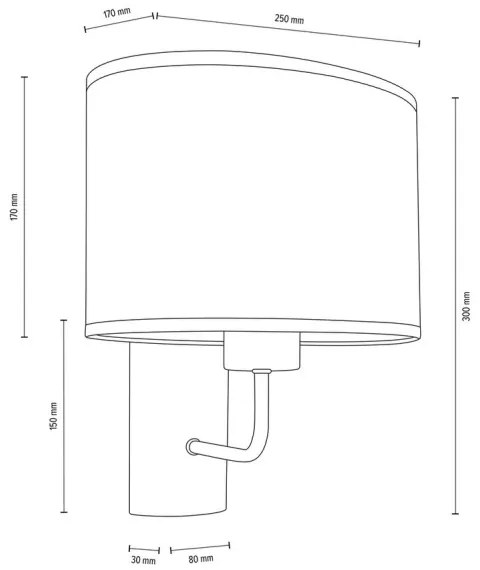 Spot-Light 2017400111525 - Lampada da parete MERCEDES 1xE27/25W/230V rovere