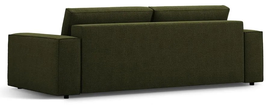Divano letto verde scuro in tessuto bouclé 247 cm Jodie - Micadoni Home