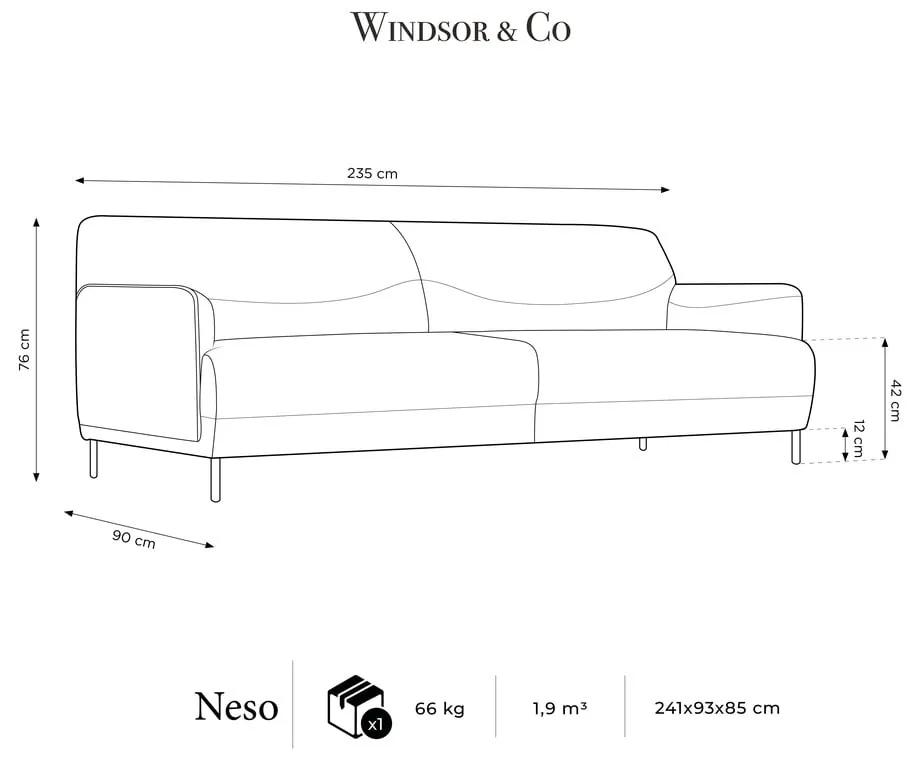 Divano turchese , 235 cm Neso - Windsor &amp; Co Sofas