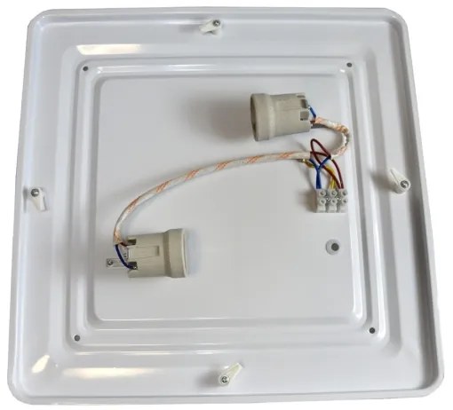 Plafoniera WILTON 2xE27/60W/230V 37,5x37,5 cm nero