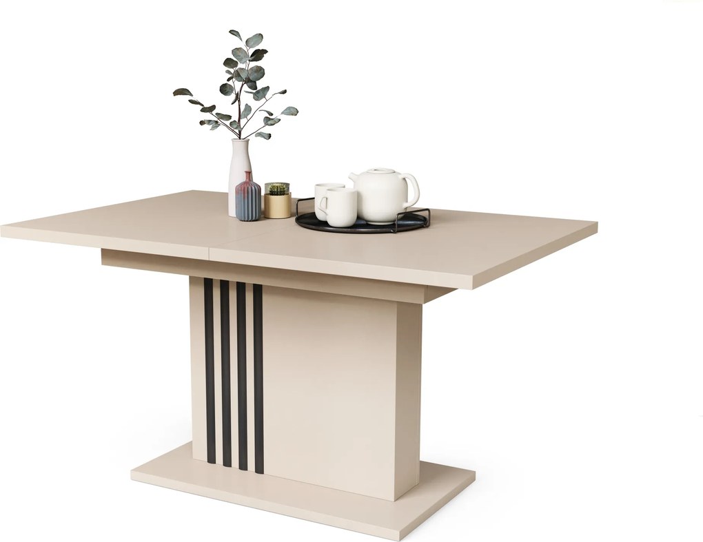 LEONEL Beige (Champagne) – TAVOLO MODERNO ALLUNGABILE FINO A 180 cm!
