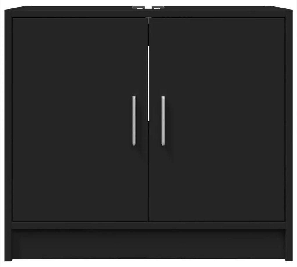 Mobile lavabo nero 63x29x55 cm in truciolato