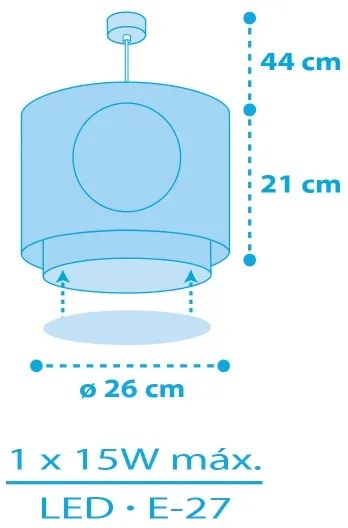 Dalber 60652 - Lampadario per bambini PIRATA ISLAND 1xE27/15W/230V