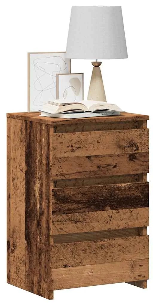 Comodino Legno Antico 40x35x62,5 Cm İn Legno Multistrato /