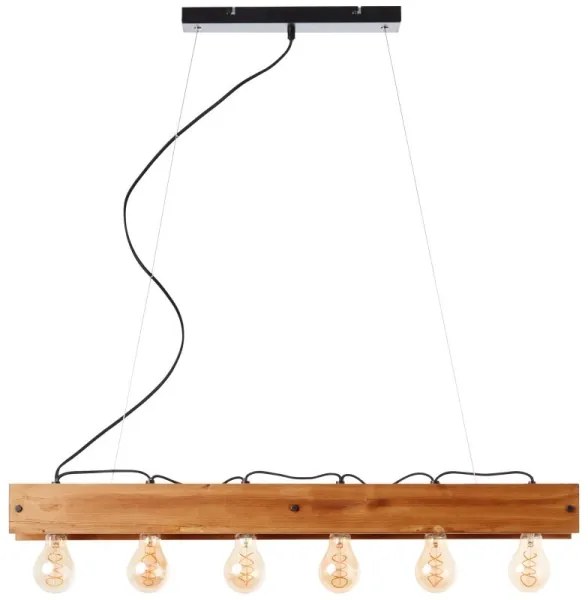 Brilliant - Lampadario a sospensione con filo CALANDRA 6xE27/42W/230V pino