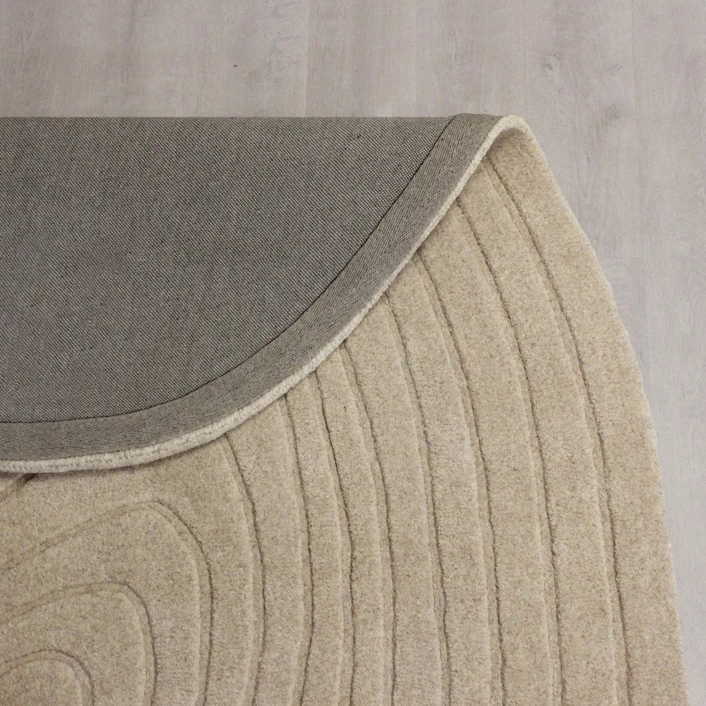 Tappeto in lana crema 200x290 cm Puddle Wool - Flair Rugs