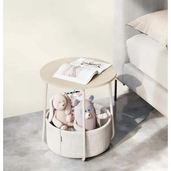 Tavolino d'appoggio NOIRA crema/bianco