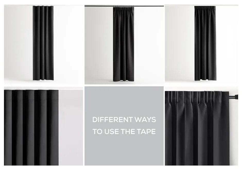 Tenda termoisolante/parzialmente oscurante nera 140x270 cm Kierra – Restilo