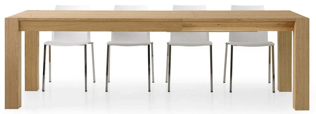 ELVIS - tavolo da pranzo moderno allungabile in rovere spazzolato