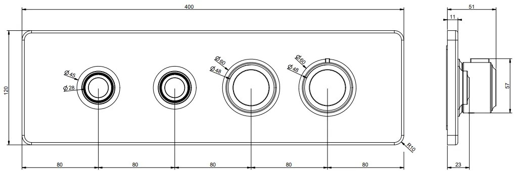 Parti esterne per miscelatore doccia termostatico a due funzioni simultanee cromo hi fi 65222 gessi